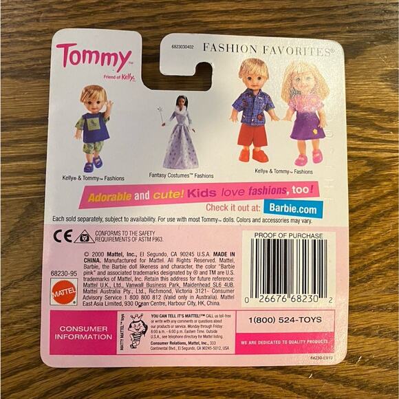Original Mattel Kelly doll Ryan Tommy New Rare HTF Tool box Shirt & Short set - Picture 2 of 2